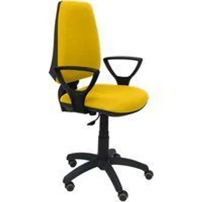 Piqueras y Crespo Elche CP Bali Silla de Oficina Brazos Fijos Ruedas Parquet Amarilla