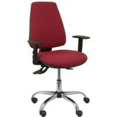 Piqueras y Crespo Elche S Bali 24 Horas Silla de Oficina Brazos Regulables Ruedas Parqué Granate