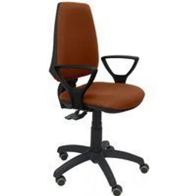 Piqueras y Crespo Elche S Bali Silla de Oficina Brazos Fijos Ruedas Parquet Marrón