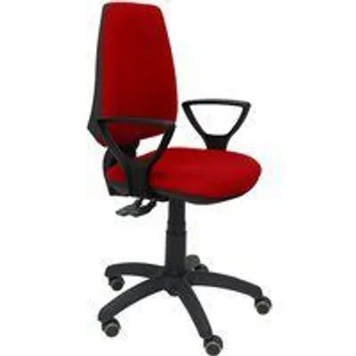 Piqueras y Crespo Elche S Bali Silla de Oficina Brazos Fijos Ruedas Parquet Roja