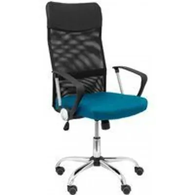 Piqueras y Crespo Gontar Silla Respaldo Malla Negro Asiento Turquesa