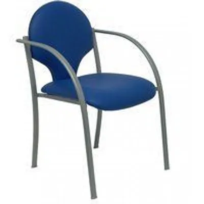 Piqueras y Crespo Hellin Pack 2 Sillas Chasis Gris Similpiel Azul