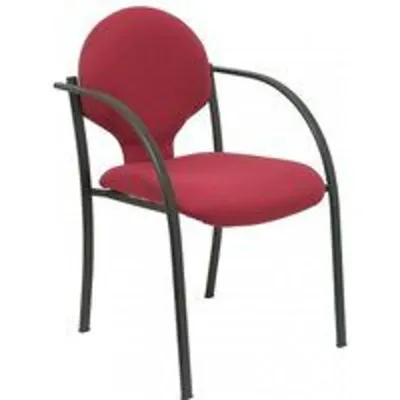 Piqueras y Crespo Hellin Pack 2 Sillas Chasis Negro Bali Granate