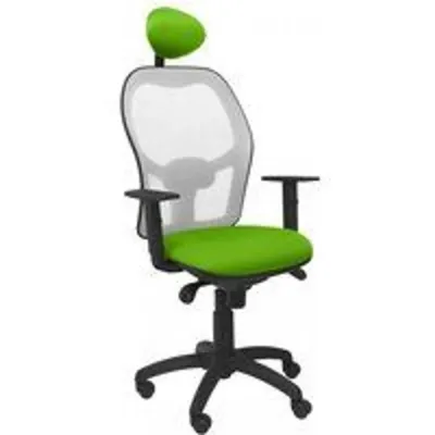 Piqueras y Crespo Jorquera Silla Malla Gris Asiento Bali con Cabecero Fijo Verde Pistacho