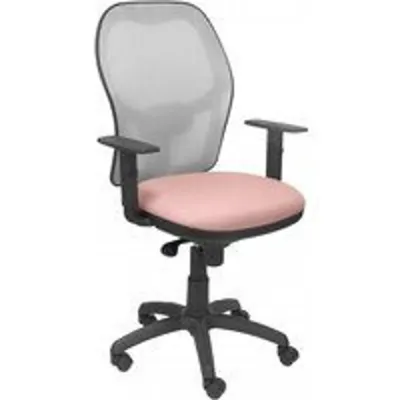 Piqueras y Crespo Jorquera Silla Malla Gris Asiento Bali Rosa Pálido
