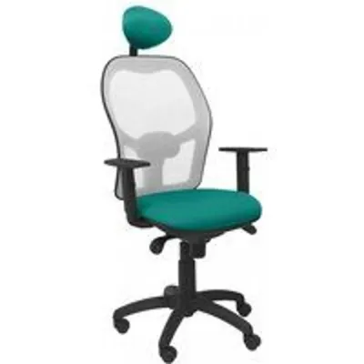 Piqueras y Crespo Jorquera Silla Malla Gris Asiento Bali con Cabecero Fijo Verde Claro
