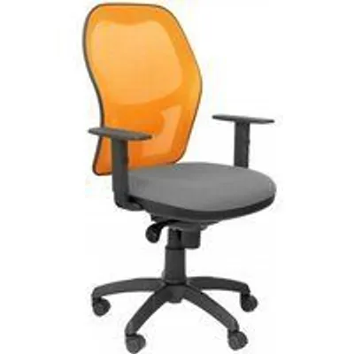 Piqueras y Crespo Jorquera Silla Malla Naranja Asiento Bali Gris Claro