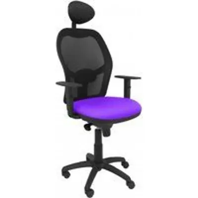 Piqueras y Crespo Jorquera Silla Malla Negra Asiento Bali Lila con Cabecero Fijo