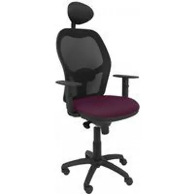 Piqueras y Crespo Jorquera Silla Malla Negra Asiento Bali Morado con Cabecero Fijo