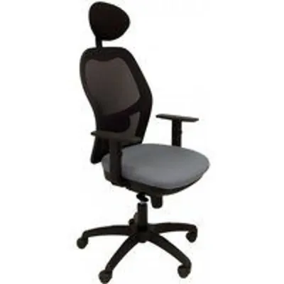 Piqueras y Crespo Jorquera Silla Malla Negra Asiento Bali Gris Medio con Cabecero Fijo