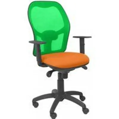 Piqueras y Crespo Jorquera Silla Malla Verde Asiento Bali Naranja