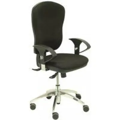 Piqueras y Crespo Moral Silla Sincro Tela Brazos Regulables Negra