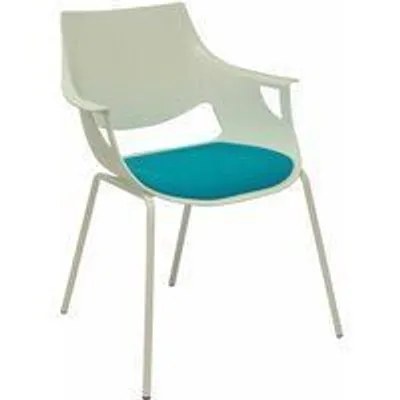 Piqueras y Crespo Saceruela Pack de 3 Sillas Carcasa Blanca Asiento Azul