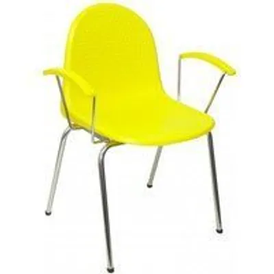 Piqueras y Crespo Ves Pack de 4 Sillas Plástico Amarillo