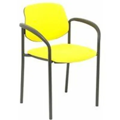 Piqueras y Crespo Villalgordo Silla Fija Bali Amarillo Chasis con Brazos Negro