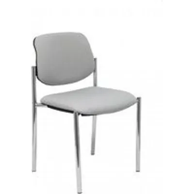 Piqueras y Crespo Villalgordo Silla Fija Bali Gris Chasis Cromo