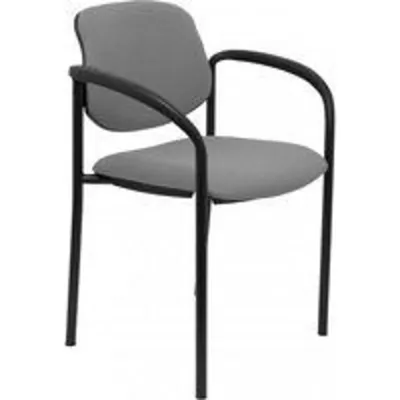 Piqueras y Crespo Villalgordo Silla Fija Bali Gris Chasis con Brazos Negro