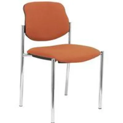 Piqueras y Crespo Villalgordo Silla Fija Bali Marrón Chasis Cromo