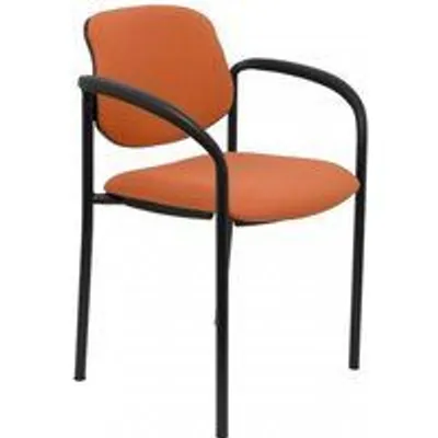 Piqueras y Crespo Villalgordo Silla Fija Bali Marrón Chasis con Brazos Negro