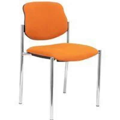 Piqueras y Crespo Villalgordo Silla Fija Bali Naranja Chasis Cromo