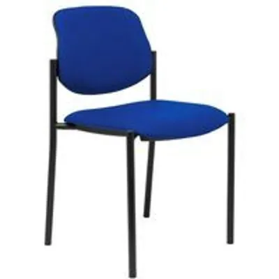 Piqueras y Crespo Villalgordo Silla Fija Similpiel Azul Chasis Negro