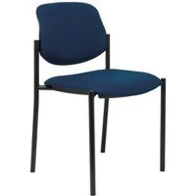 Piqueras y Crespo Villalgordo Silla Fija Similpiel Azul Marino Chasis Negro