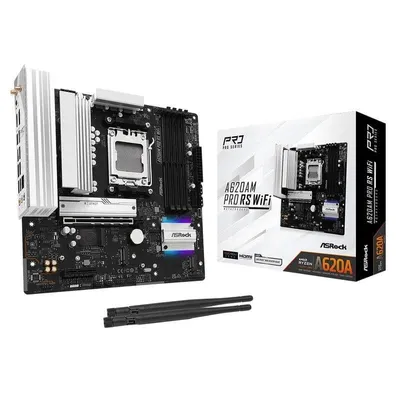 Placa Base ASRock A620AM PRO RS WIFI AMD A620 AM5 DDR5 micro ATX WiFi 6E M.2 2.5GbE