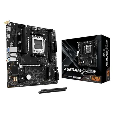 Placa Base ASRock A620AM-X WiFi A620 AM5 DDR5 Micro ATX PCIe 4.0 M.2 WiFi 5 Bluetooth 5.0
