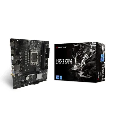 Placa Base Biostar H610MT-E Intel H610 LGA 1700 DDR4 Micro ATX Sin WiFi M.2 HDMI DisplayPort