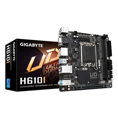 GIGABYTE H610I Placa base - Soporta CPUs Intel Core de 14ª generación, VRM digital híbrido 4+1+1, hasta 5600MHz DDR5, 1xPCIe 3.0 M.2, LAN GbE, USB 3.2 Gen 1