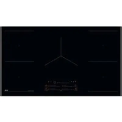 Placa de inducción 5 zonas, 90 cm, 7350W, Touch, temporizador, función puente, negra