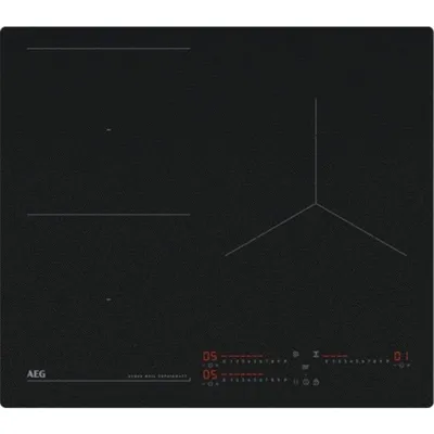 Placa de Inducción AEG Serie 7000 SenseBoil TI63IQ10IZ 60cm SaphirMatt 3 Zonas Puente PowerBoost Hob2Hood Negro