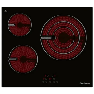 Placa de inducción Corberó CCIG3BL604 3 zonas 6000 W Touch Control Negro