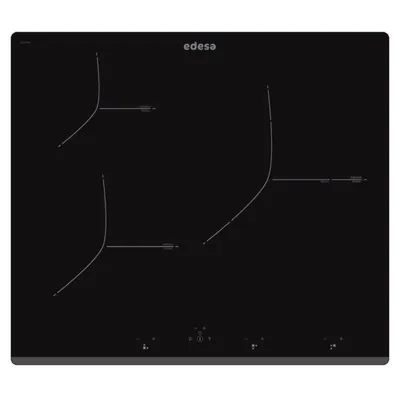Placa de inducción Edesa EIT-6329 B 59cm 3 zonas Control Táctil Integrada Negra