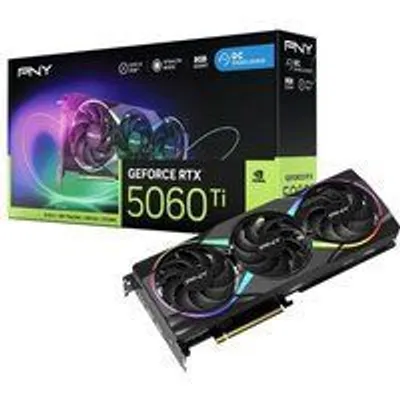 PNY GeForce RTX 5060 Ti EPIC-X RGB Overclocked Triple Fan 8GB GDDR7 Reflex 2 RTX AI DLSS4
