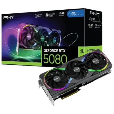 PNY GeForce RTX 5080 16GB GDDR7 OC ARGB Triple Fan