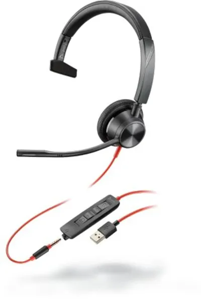 POLY 3315 Auriculares Diadema USB A Llamadas Música Negro