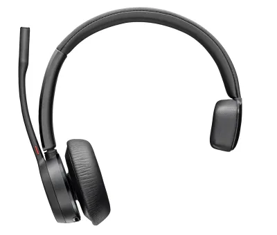 Poly Auriculares Voyager 4310-M USB-C con certificación para Microsoft Teams + llave BT700 + soporte de carga