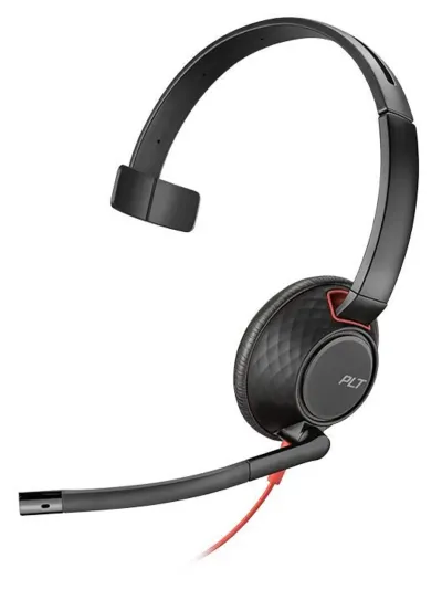 POLY Blackwire 5210 Auriculares Alámbricos Diadema USB Tipo A Negro Rojo