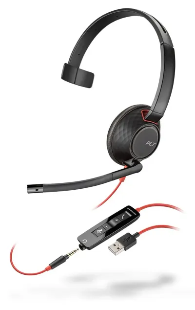 POLY Blackwire 5210 Auriculares Alámbricos USB tipo A Negro