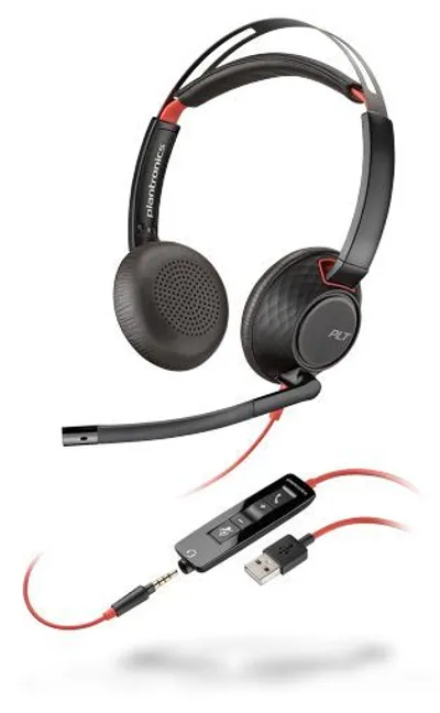 POLY Blackwire 5220 Auriculares Alámbricos Diadema USB Tipo A Rojo