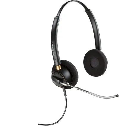 POLY EncorePro 520V Auriculares binaurales con tubo de voz y desconexión rápida
