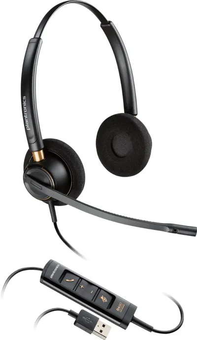 POLY EncorePro HW525 Diadema Alámbrico Centro llamadas Negro