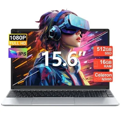 Portátil N156P-P142 15.6" Intel Celeron N5095 16GB 512GB SSD Huella FHD Teclado Retroiluminado Plata