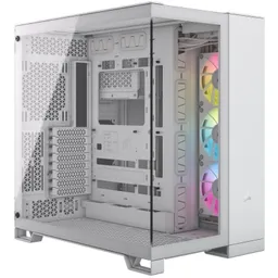 Corsair 6500X RGB Semitorre ATX Blanca Doble Cristal USB-C