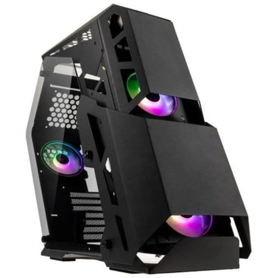 Kolink Big Chungus Shredded Cristal Templado USB 3.2 Negro