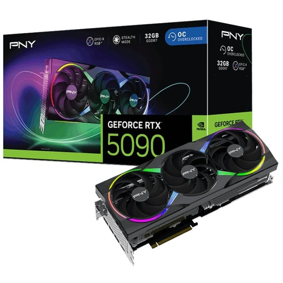 PNY GeForce RTX 5090 OC 32GB GDDR7 ARGB Triple-Fan