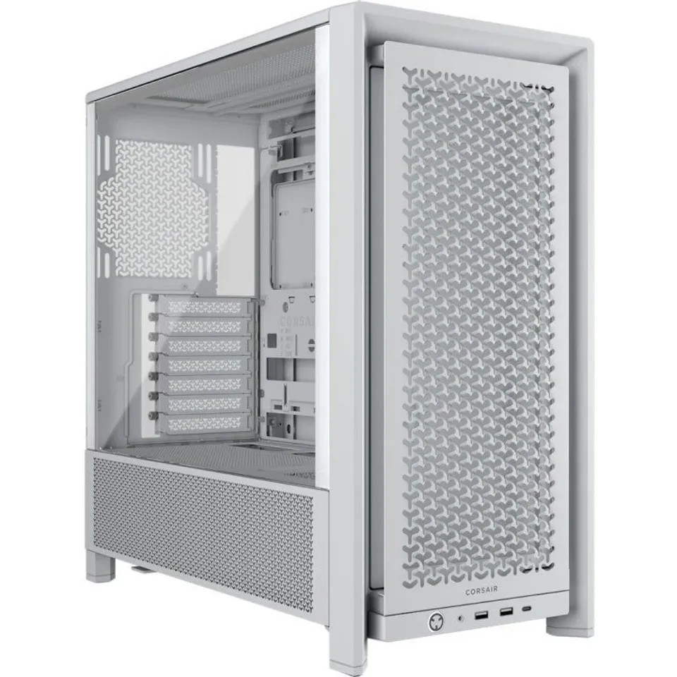 Corsair FRAME 4000D E-ATX Cristal Templado USB-C Blanca