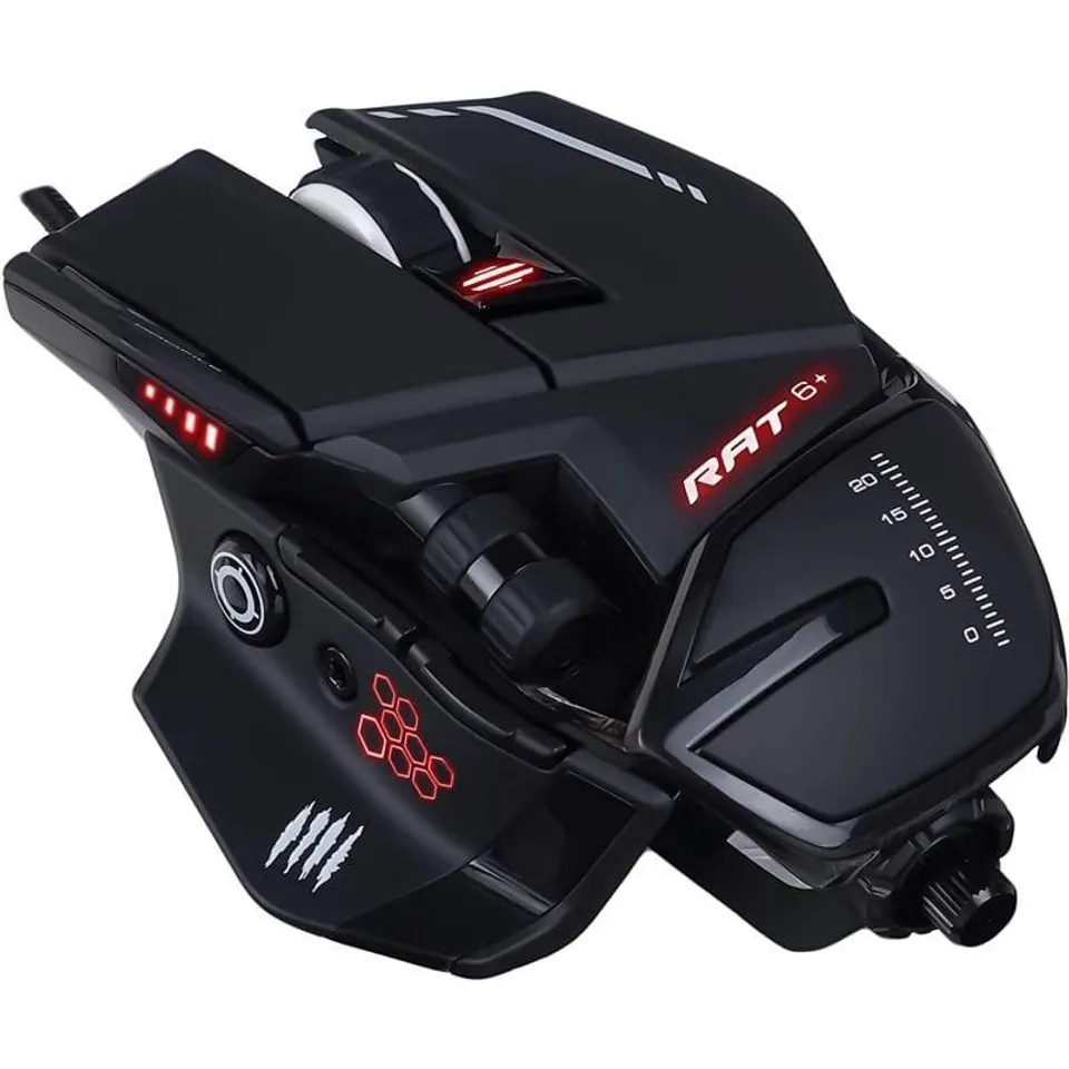 Mad Catz R.A.T. 6+ Ratón Gaming 12000 DPI RGB Negro