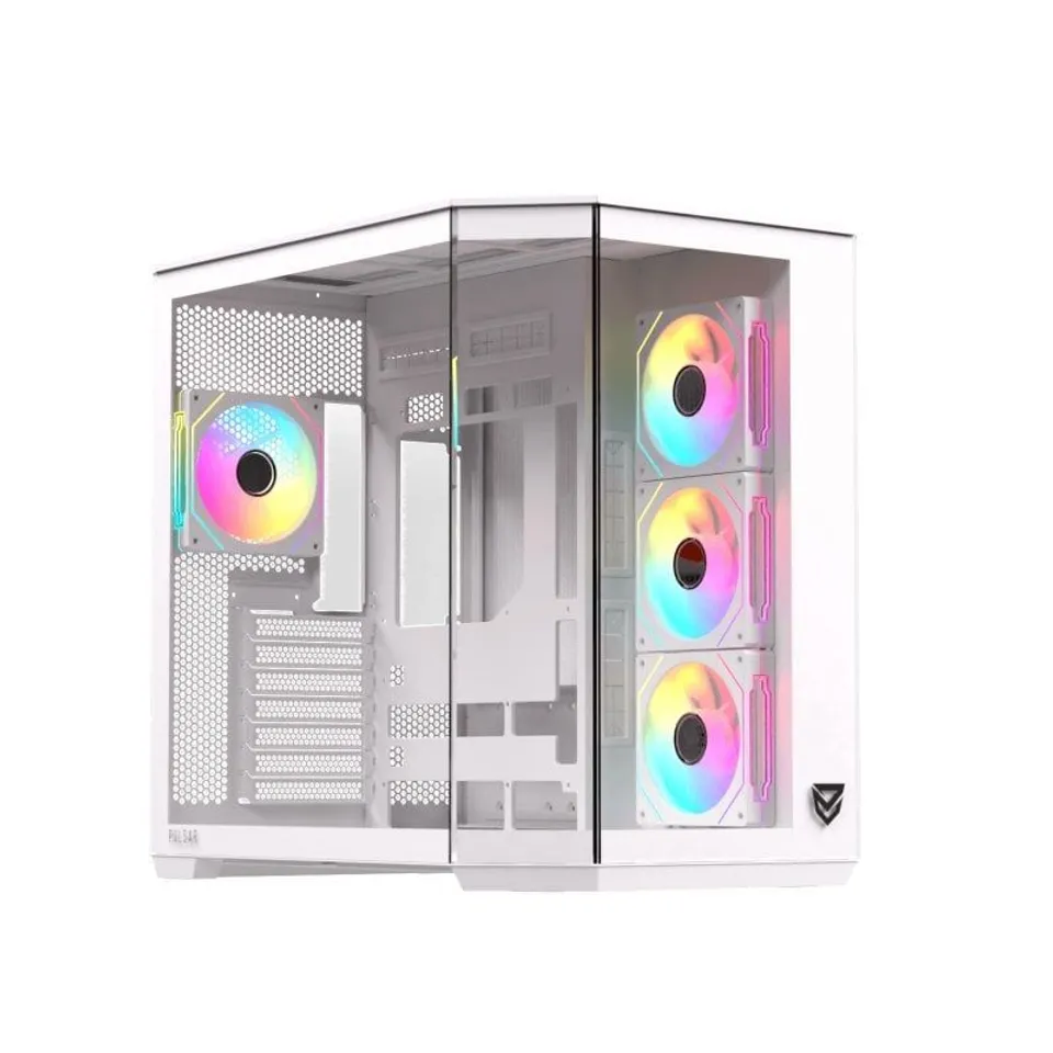 Nfortec Pulsar ARGB Mid Tower Cristal Templado USB-C Blanca